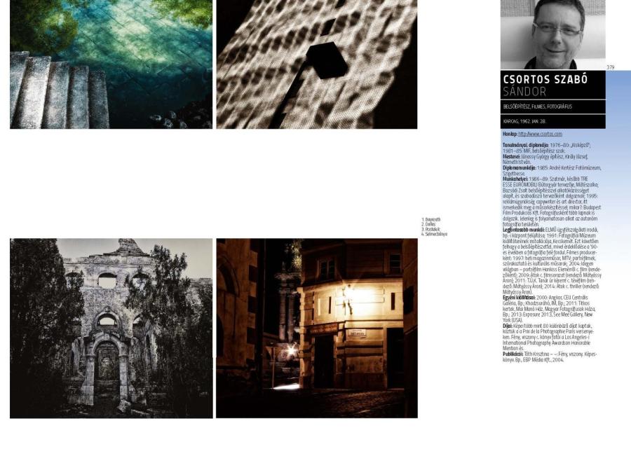 Csortos Szabó Sándor - belsőépítész, filmes, fotográfus