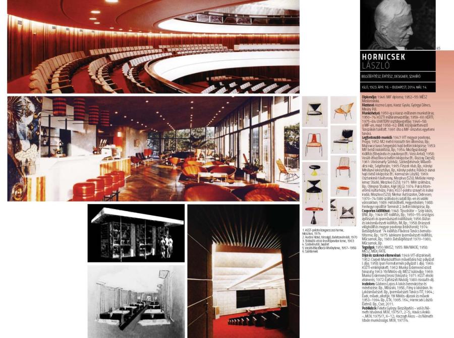 Hornicsek László - belsőépítész, építész, designer, szakíró